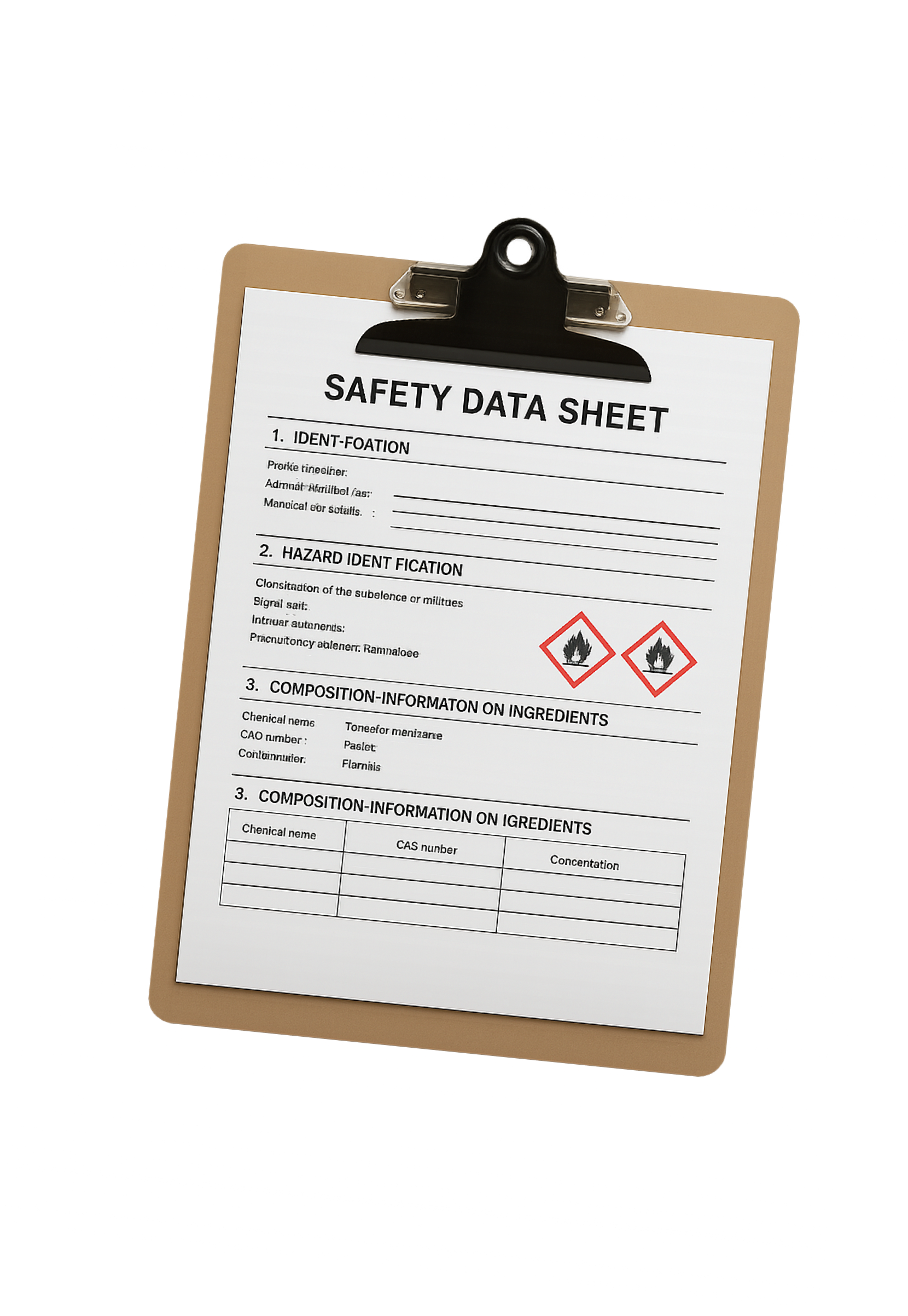 Safety Data Sheets documentation and cosmetic ingredients